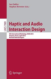 Cover of Haptic and Audio Interaction Design by Ian Oakley