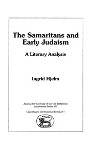 Front cover of The Samaritans and early Judaism by Ingrid Hjelm
