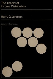 Front cover of The theory of income distribution by Harry Gordon Johnson