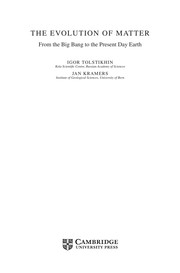 Front cover of The evolution of matter by I. N. Tolstikhin