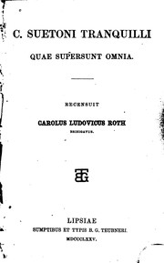 Cover of C. Suetoni Tranquilli quae supersunt omnia by Suetonius