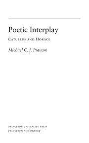 Cover of Poetic interplay by Michael C. J. Putnam