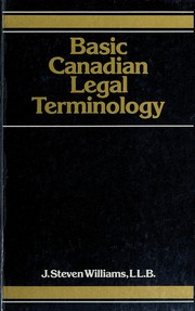 Front cover of Terminologie juridique by J. Steven Williams