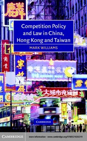 Front cover of COMPETITION POLICY AND LAW IN CHINA, HONG KONG AND TAIWAN by MARK WILLIAMS