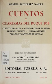 Cover of Cuentos y cuaresmas del duque Job by Manuel Gutiérrez Nájera