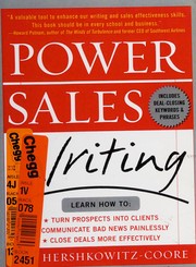 Front cover of Power Sales Writing by Sue A. Hershkowitz-Coore