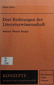 Front cover of Drei Richtungen der Literaturwissenschaft by Peter Salm