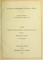 Front cover of A critical concordance to Seneca's Medea by L. Belle Voegelein