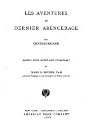 Cover of Les aventures du dernier Abencerage by François-René de Chateaubriand
