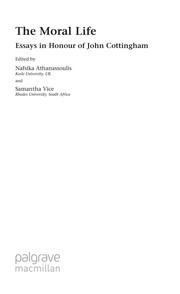 Cover of The moral life by Nafsika Athanassoulis