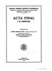 Cover of Acta final y su comentario by Pan-American Scientific Congress (2nd 1915-1916 Washington D.C.)