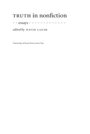 Cover of Truth in nonfiction by Unknown
