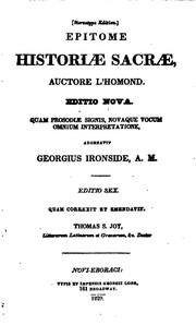 Front cover of Epitome historiæ sacræ by Charles François Lhomond