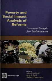 Front cover of Poverty and Social Impact Analysis of Reforms by Aline Coudouel