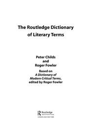 Front cover of The Routledge dictionary of literary terms by Unknown