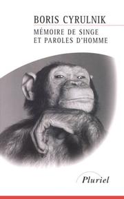 Cover of Mémoire de singe et paroles d'homme by Boris Cyrulnik