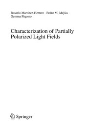 Front cover of Characterization of partially polarized light fields by Rosario Martínez-Herrero