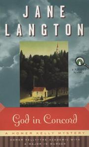 Front cover of God in Concord (Homer Kelly Mystery) by Jane Langton
