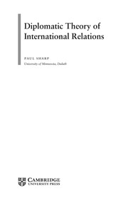 Front cover of Diplomatic theory of international relations by Paul Sharp