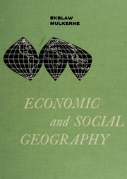 Front cover of Economic and social geography by Sidney E. Ekblaw