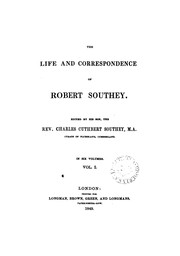 Front cover of The life and correspondence of Robert Southey by Robert Southey