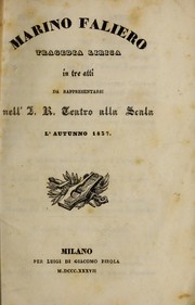 Front cover of Marino Faliero by Gaetano Donizetti