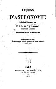 Cover of Leçons d'astronomie professées à l'Observatoire royal by Dominique François Jean Arago