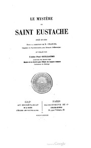 Cover of Le Mystère de saint Eustache by Anonymous