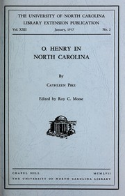 Front cover of O. Henry in North Carolina by Cathleen Pike