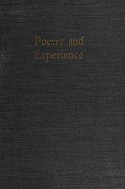 Cover of Poetry and experience by Archibald MacLeish