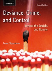 Cover of Deviance, crime and control by Lorne Tepperman