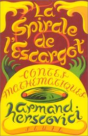 Front cover of La spirale de l'escargot by Armand Herscovici