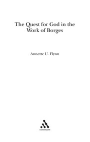 Front cover of The quest for God in the work of Borges by Annette U. Flynn