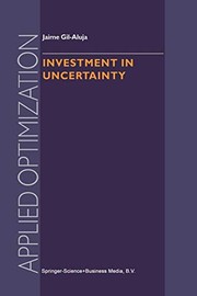 Front cover of Investment in Uncertainty by Jaime Gil-Aluja