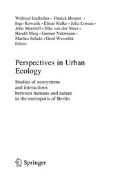 Front cover of Perspectives in Urban Ecology by Wilfried Endlicher