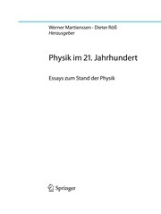 Front cover of Physik im 21. Jahrhundert by Werner Martienssen