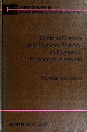 Cover of Optimal control and system theory in dynamic economic analysis by Masanao Aoki