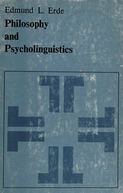 Front cover of Philosophy and psycholinguistics by Edmund L. Erde