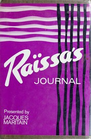 Cover of Journal de Raïssa by Raïssa Maritain