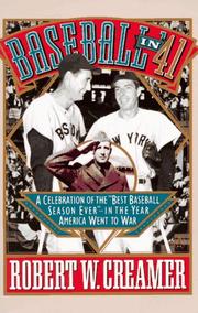 Cover of Baseball in '41 by Robert W. Creamer
