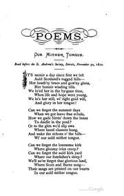 Front cover of Poems and songs, maistly Scotch by Andrew Wanless