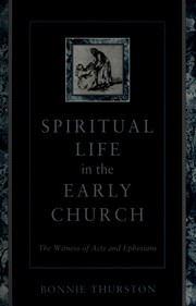Cover of Spiritual life in the early church by Bonnie Bowman Thurston
