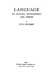 Cover of Otto Jespersen by Otto Jespersen
