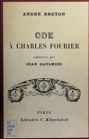 Cover of Ode à Charles Fourier by André Breton