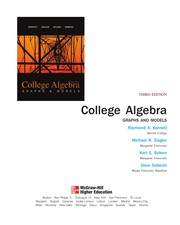 Front cover of College algebra by Raymond A. Barnett