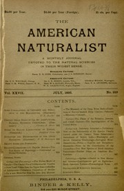 Front cover of The American naturalist by American Society of Naturalists