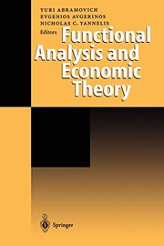 Front cover of Functional Analysis and Economic Theory by Yuri Abramovich