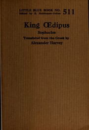 Cover of King dipus by Sophocles