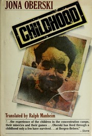 Front cover of Kinderjaren by Jona Oberski