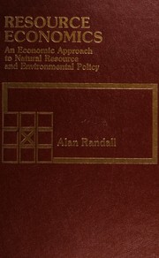 Cover of Resource economics by Alan Randall